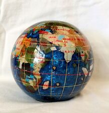 Unique Art 4.3" (110 mm) Diameter Gemstone Globe Paperweight Paperweight Bahama