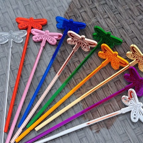 Butterfly swizzle sticks - butterfly,