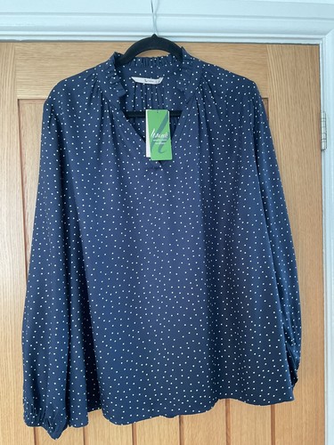 Ladies navy blue and white - and,