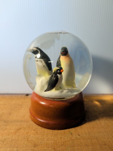 Vintage penguin snow globe - penguin,