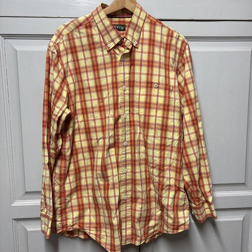 Orvis mens size yellow check - mens,