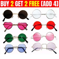John Lennon Style Sunglasses Ozzy Osbourne Hippy 70's 80's Fancy Dress Glasses