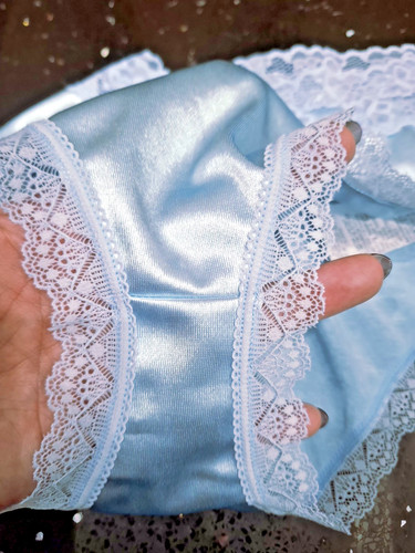 Baby blue silky - silky, soft