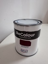 FURNITURE CHALK PAINT 750ml ReColour Smooth Matt Burgundy Used