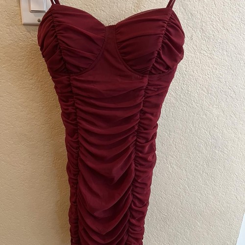 Burgundy mesh sleeveless - burgundy,