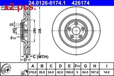 X2 PCS REAR BRAKE DISC ROTOS