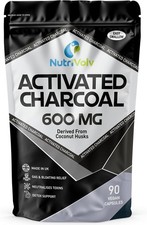 Activated Charcoal 600mg | 90 Capsules | Reduce Flatulence, Gas & Bloating | De