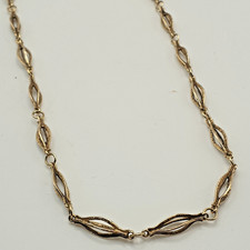 9ct 375 22g Yellow Gold 28" Necklace Fancy Link Heavy Fully Hallmarked London