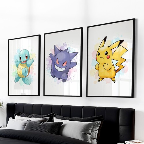 Pokemon watercolour prints - pokemon,