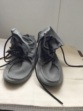 suede moccasin Ankle Boots Women. New Size 5 . Grey
