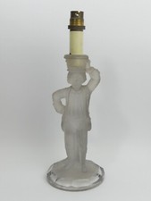 UNUSUAL ANTIQUE FIGURAL GLASS TABLE LAMP C.1920