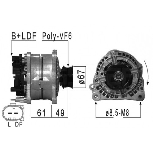 Alternator eb862q - alternator,