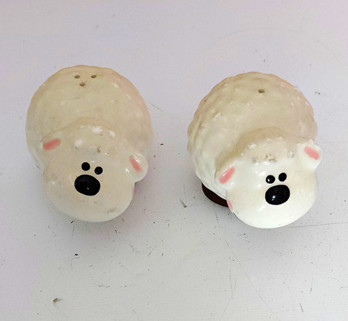 Vintage ceramic sheep salt - ceramic, &