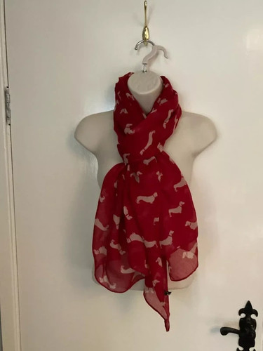 Red sausage dog - red,