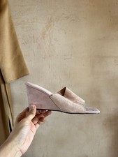 zara Blush Pink Suede Wedge
