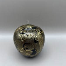 Isle Of Wight  Gold Apple ‘Azurene’ Paperweight 3 CM High 