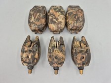 3x Fox Micron MX Camolite Bite Alarms with Camo Hard Cases