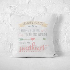 Personalised Cushion Pillow Case MY SWEETHEART Anniversary Wedding Couples Gift