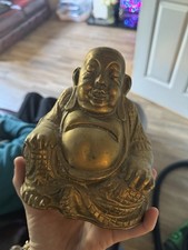 Brass Laughing Buddha 6”x5” Inches Happiness Wealth?️??