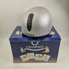 Champion Jnr X-Air Sport Jockey Helmet Platinum 59cm Size 3 – New with Box