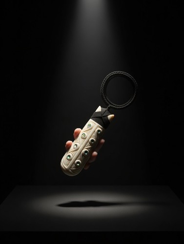 Maori hei toki pendant bone - pendant,