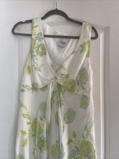 Holly Willoughby Ladies Floral Lined Summer Dress - Side Zipped Size 16
