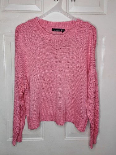 Design pink sweater sz l - by,