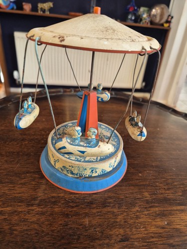 Vintage spinning carousel tin - spinning,