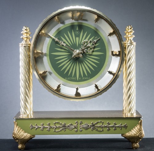 Japanese mantel clock green - japanese,