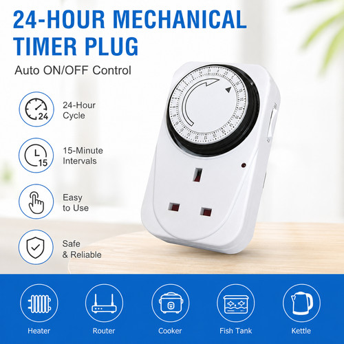 Hour electric mains plug - 24,