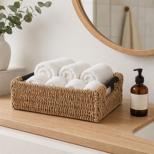 Large wicker storage basket - large,