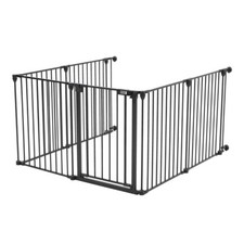 1/3/5/6/8 Panels Baby Pet Gate Safety Fireplace Playpen Adjustable Room Divider