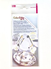 Color Dekor Ceramic Decorating Transfer Foils 2 Sheets Silver Home Decor Craft