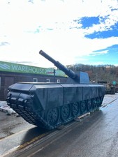 Extra Large Black Plastic Replica Army Tank - Outdoor, Paintball, Film Set