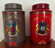 Jacksons Of Piccadilly - 2 Vintage Tea Tins Caddys