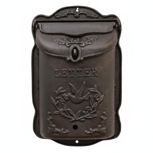 Vintage cast iron mailbox - cast,