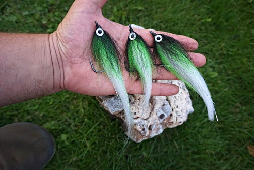 Green white pike fishing - x3,