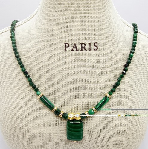 Natural malachite pendant - malachite,
