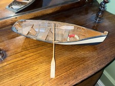 Wooden ROW BOAT CANOE model