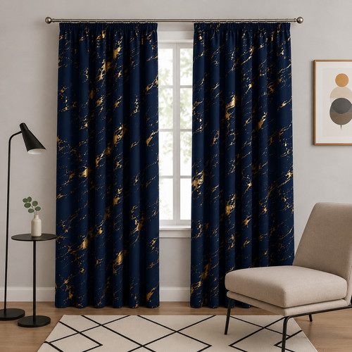 Blackout curtains tape top - curtains,