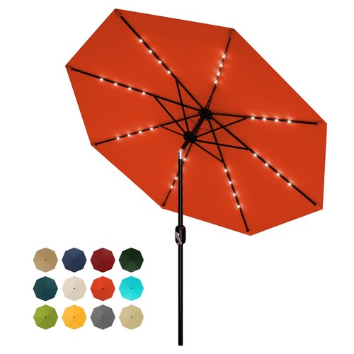 10ft solar patio umbrella with - patio,