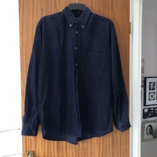 Mens Navy Corduroy Shirt