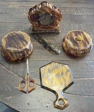 Vtg Celluloid Faux Tortoise