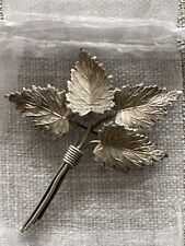 Charles Horner style sterling silver leaf brooch