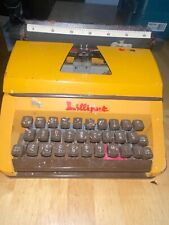 Vintage 1960s Yellow Lilliput Typewriter