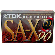 TDK SA-X90 High Position IEC II  TYPE II Chrome Blank Audio Cassette Tape SEALED