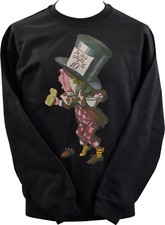 UNISEX SWEATSHIRT MAD HATTER ALICE IN WONDERLAND LEWIS CARROLL VINTAGE XS-7XL