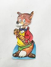VINTAGE CUT OUT FOX CHARACTER PAPER STICKER OR DECAL FOR SCRAPBOOKING