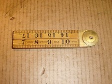 Vintage rare Rabone No 1165, 24" boxwood & brass folding angle finder & rule