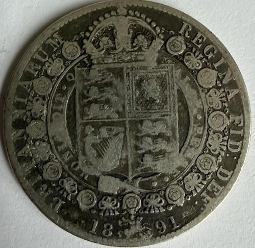 1891 victoria silver halfcrown - 1891,